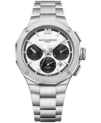 Baume & Mercier Men's Swiss Automatic Chronograph Riviera Stainless Steel Bracelet Watch 41mm