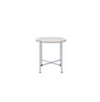 Contemporary Round End Table – Manufactured Wood and Metal Design