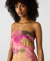 Steve Madden Women's Bryar Printed Strapless Mini Dress