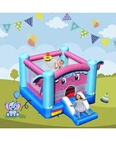 3-in-1 Elephant Theme Inflatable Castle without Blower