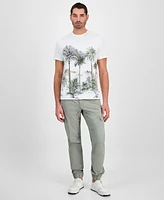 Guess Men's Urban Palm Tree Short Sleeve Crewneck Graphic T-Shirt