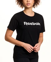 Reebok Women's Cotton Logo-Graphic Crewneck T-Shirt