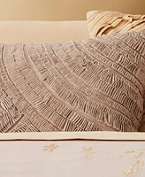 Donna Karan Home Foil Printed and Textured Decorative Pillow, 16" x 20"