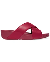 FitFlop Women's Lulu Crisscross Slide Leather Sandals