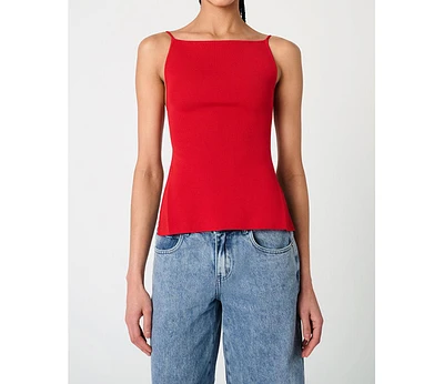 WeWoreWhat Women's High Straight Neck Top