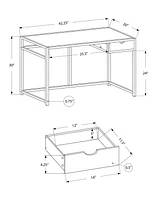 Space-Saving 20" Computer Desk Modern Design for Small Office or Study