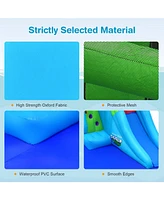 Inflatable Crocodile Style Water Slide Upgraded Kids Bounce Castle with 780W Blower