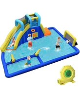 6-in-1 Inflatable Water Slides with Blower for Kids