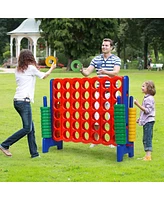 4-to-Score Giant Game Set with 42 Jumbo Rings and Quick-Release Slider