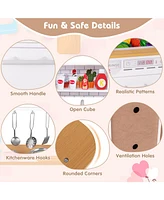 Toddler Pretend Play Kitchen Toy with Stove for 3+ Boys and Girls