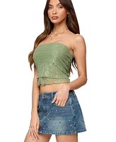 Edikted Women's Liri Layered Lace Tube Top