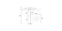 Mondawe Aluminium 10ft 3 Tier Auto-tilt Outdoor Patio Umbrella