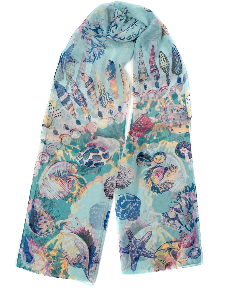 Vince Camuto Shell Print Oblong Scarf
