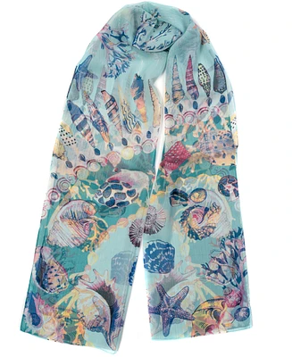 Vince Camuto Shell Print Oblong Scarf
