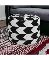 Soft Cotton Blend Ottoman for Footrest and Stylish Living Room Decor