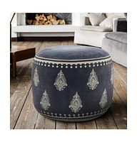 Soft Cotton Ottoman for Living Room Seating and Footrest