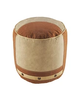Cotton Ottoman with Soft Cushioned Top for Relaxation