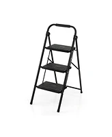 3-Step Ladder with Wide Anti-Slip Pedal-3-Step
