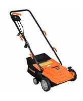 13 Inch 12 Amp Electric Scarifier with Collection Bag and Removable Blades-Orange