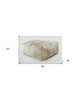 48" Cream 100% Cotton Ottoman