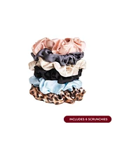 Silk Oversized Hair Scrunchies 6-Pack