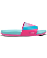 Adidas Men's Adilette Comfort Messi Slide Sandals from Finish Line