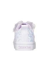 Skechers Toddler Girls Twinkle Toes: Twi-Lites 2.0 Sweetie Bow Fastening Strap Casual Sneakers from Finish Line