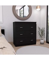 Three Drawer Dresser for Bedroom and Living Room Storage Solutions