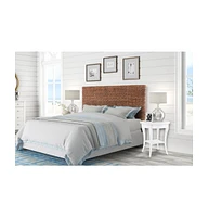 Woven Banana Leaf Headboard Straight Design for Modern Bedroom