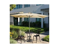 Casainc Rectangular Lighted Led Outdoor Market Umbrella
