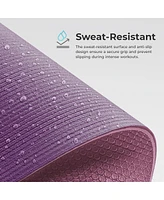 Sunny Health & Fitness Anti-Slip Dual Color Exercise Yoga Mat,Purple