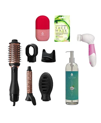 Ultimate Self-Care Bundle – Ice Cube Facial Roller, Pursonic Cleansing Brush, Hot Air Blower Brush & More!