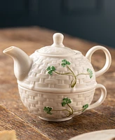 Belleek Pottery Shamrock Tea for One