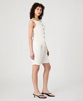 French Connection Women's Birdie Button-Front Vest Top