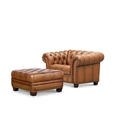 Hydeline York 50" Top Grain Leather Armchair