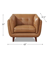 Hydeline Solana 43" Top Grain Leather Armchair