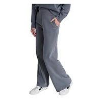 Dkny Women's Embroidered Logo Pull On Wide Leg Pants