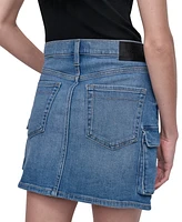Dkny Jeans Women's Denim Cargo Mini Skirt - KYK