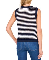 CeCe Women's Striped Shell Sweater