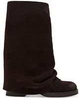 Steve Madden Women's Benton Mid-Shaft Foldover Cuff Moto Boots