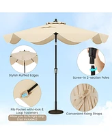 9 Ft Patio Umbrella with Crank Handle and Push Button Tilt