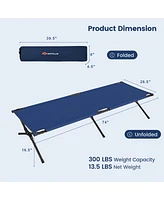 Adults Kids Folding Camping Cot-Blue