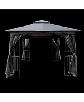 10x10 Outdoor Patio Gazebo Canopy Tent With Ventilated Double Roof