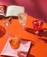 Nude Glass Bar Giani Long Stem Cocktail Glass, Set of 2