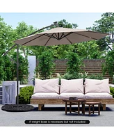 10 Feet Patio Cantilever Umbrella with Tilting System
