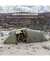 Naturehike Opalus 3 Person Tunnel Tent, Lightweight Backpacking Tent with Vestibule, Double Wall 4 Season Tents for Camping