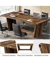 Tribesigns 6FT Conference Table Set of 4, 70.87" W x 31.5" D Rectangular Seminar Table for Meeting Room, Solid Executive Business Furniture