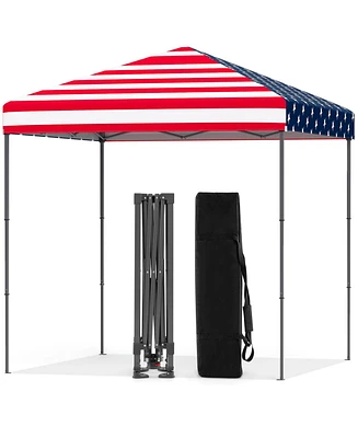 6.6 x 6.6 Feet Outdoor Pop-up Canopy Tent with Upf 50+ Sun Protection