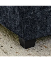 Blue Chenille 3-Piece Sofa & Loveseat Set
