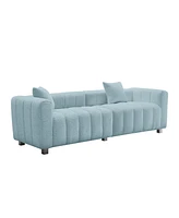 Premium Velvet Sofa 3-Seater Loveseat with Metal Legs